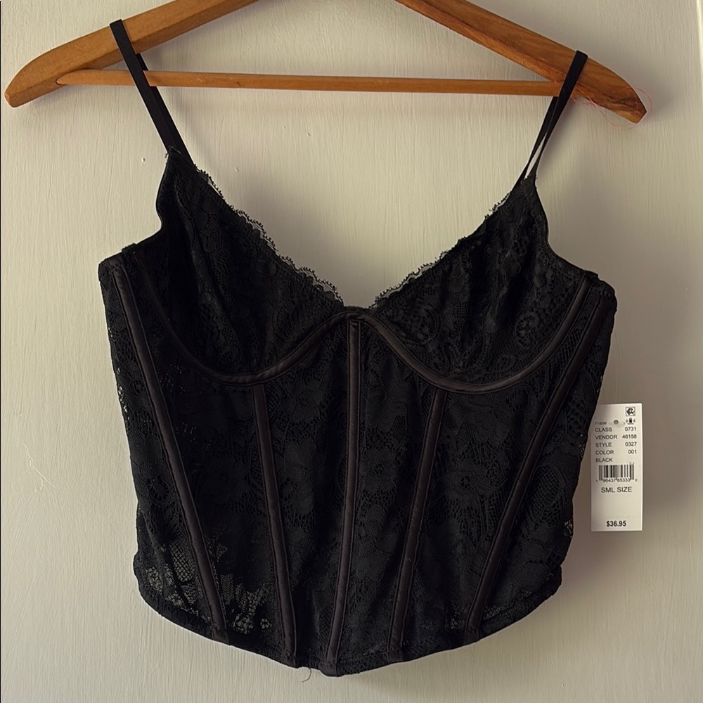 PacSun Black Lace Bustier